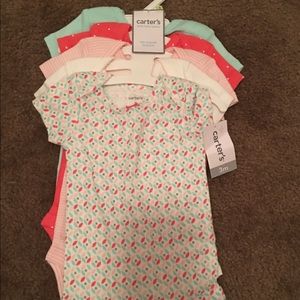 Set of 5 baby girl onesies
